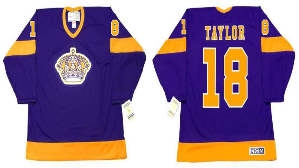 2019 Men Los Angeles Kings #18 Taylor Purple CCM NHL jerseys->los angeles kings->NHL Jersey
